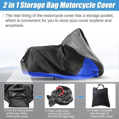 2 in 1 Storage Bag Motorcycle Cover for Yamaha R1 R6 R3 FZ-09 FZ-07 (2000–2023)