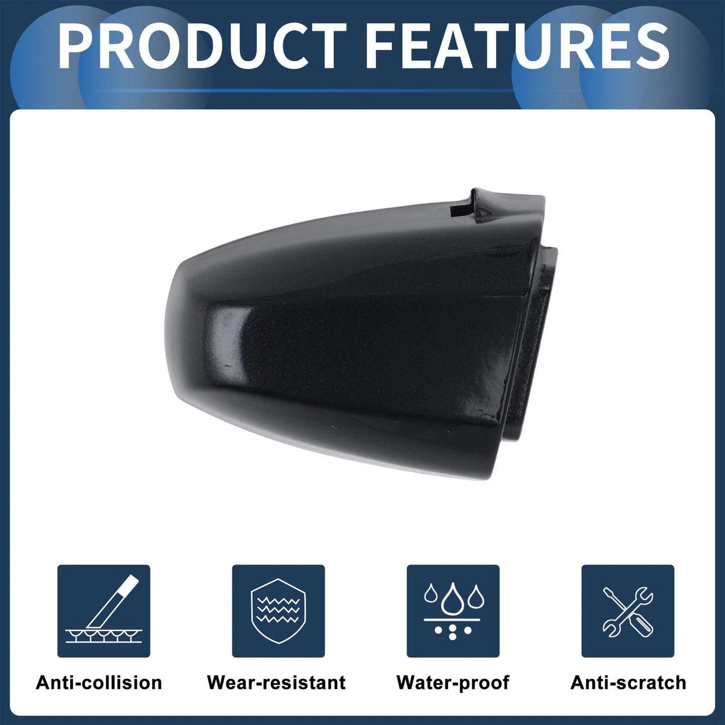 Door Handle Cover Front Left No. 51217396541 for BMW X1 (2015–2018) Black