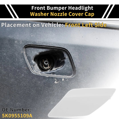 Left Headlight Washer Nozzle Cover Cap for VW Golf 6 MK6 GTI (2009–2013)