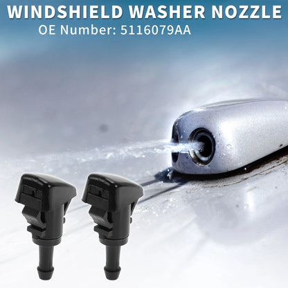 Set of 2 Front Windshield Washer Nozzles No. 5116079AA for Chrysler Aspen (2007–2009)