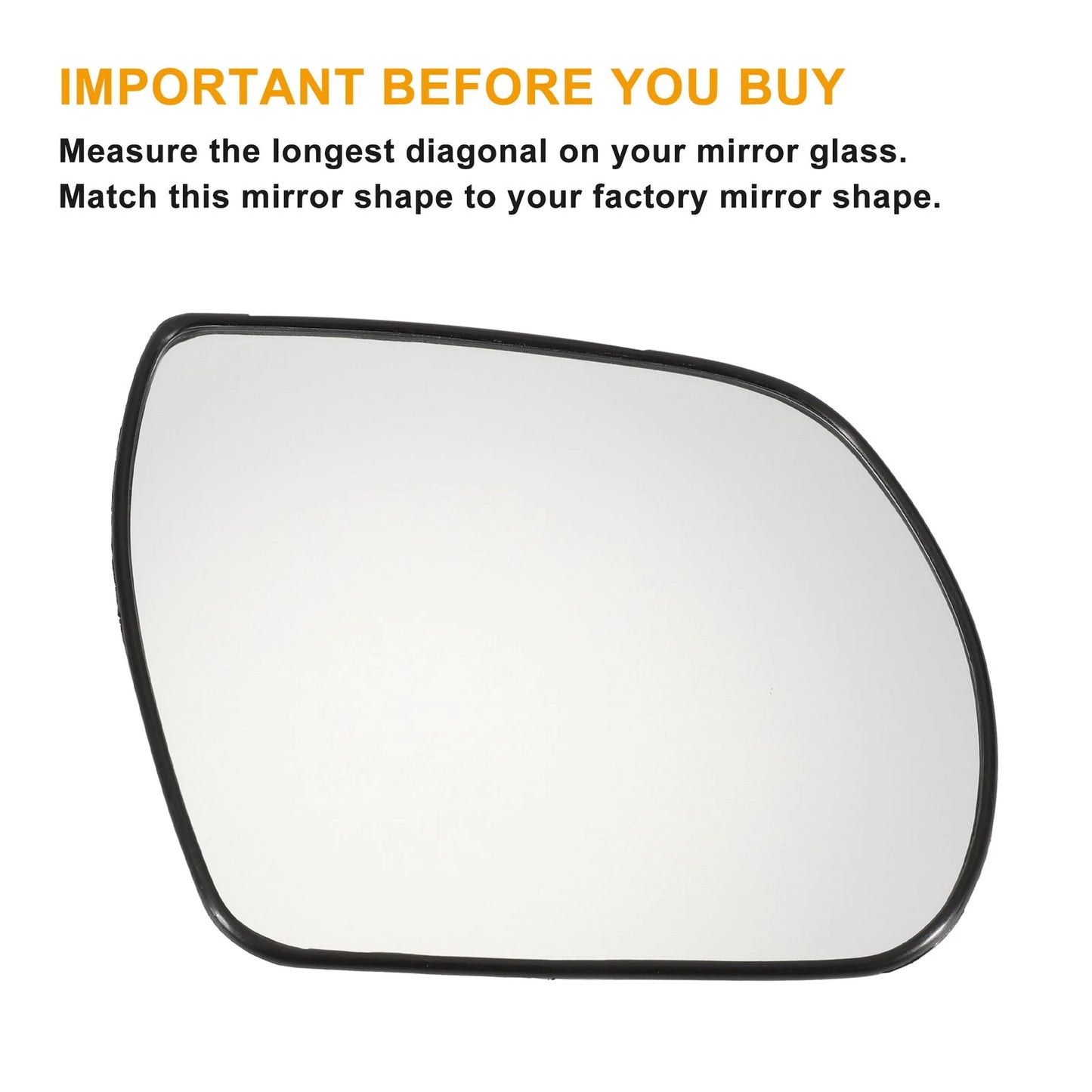 Right Side Door Mirror Glass with Back Heated for Hyundai Santa Fe (2009–2012)