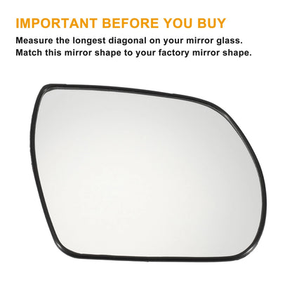 Right Side Door Mirror Glass with Back Heated for Hyundai Santa Fe (2009–2012)