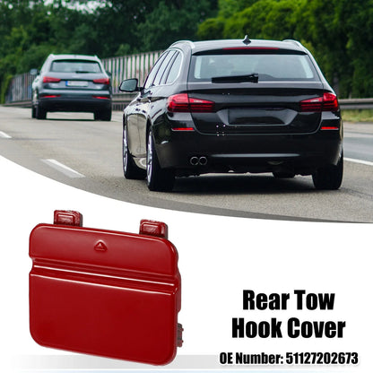 Tow Hook Cover Rear Bumper for BMW 3 Series Red