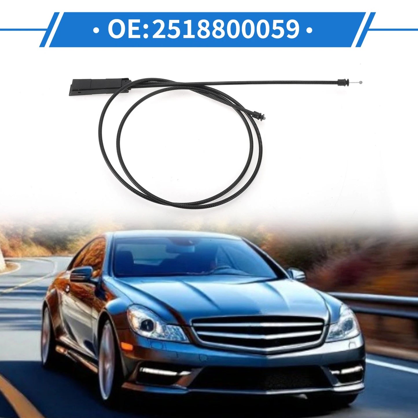 Hood Release Cable No. 2518800059 for Mercedes-Benz R320 (2009)