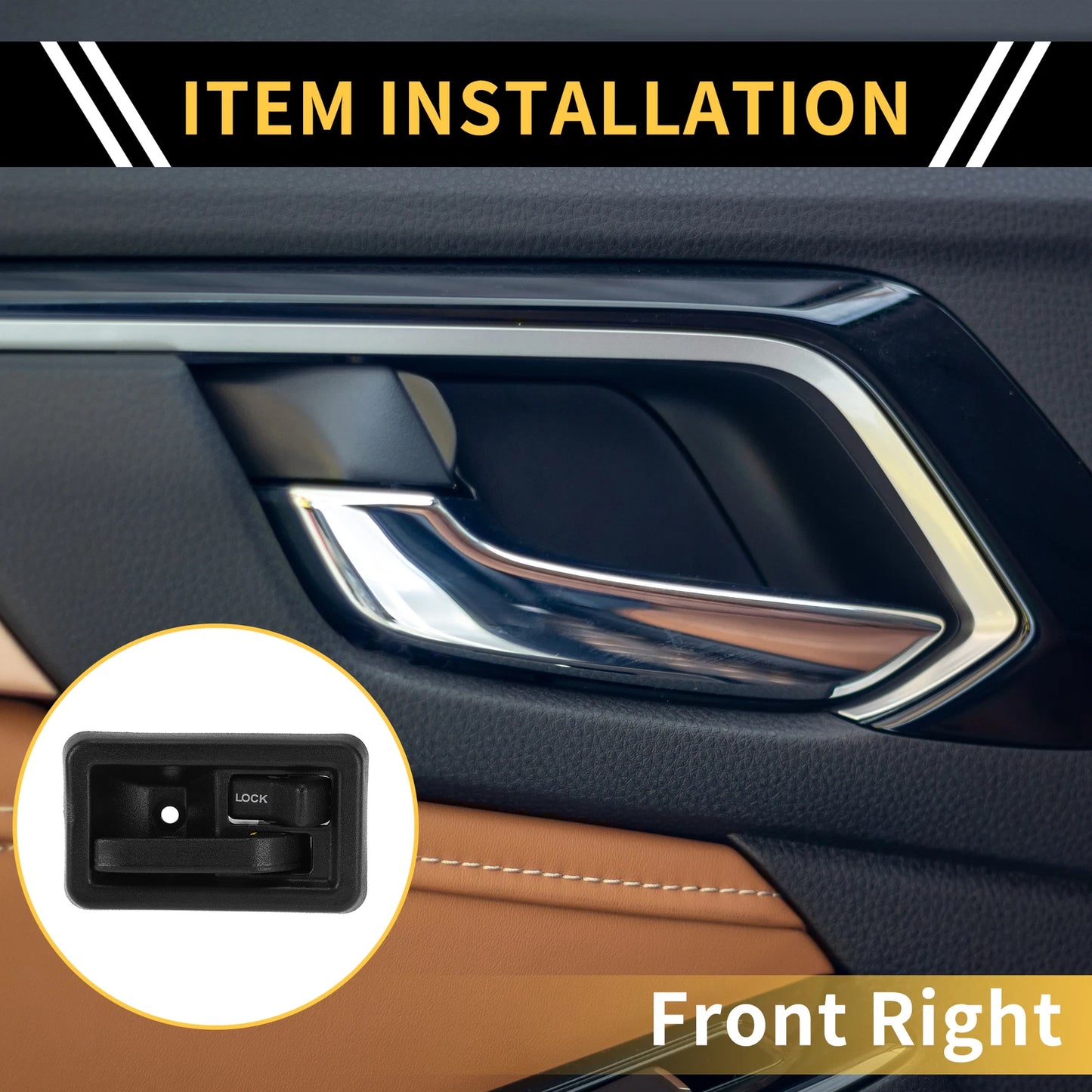 Front Right Interior Door Handle for Jeep Wrangler (1997–2006) No. 55176476AC