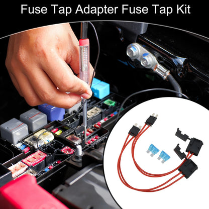 Fuse Tap Adapter for Cars Trucks Boats (DC 32V, 2X 15A Blade Style)