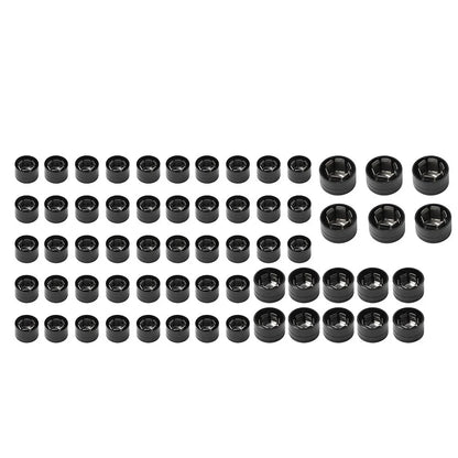 62X Engine Bolt Caps for Harley Road King Street Glide (2007-2016) Black