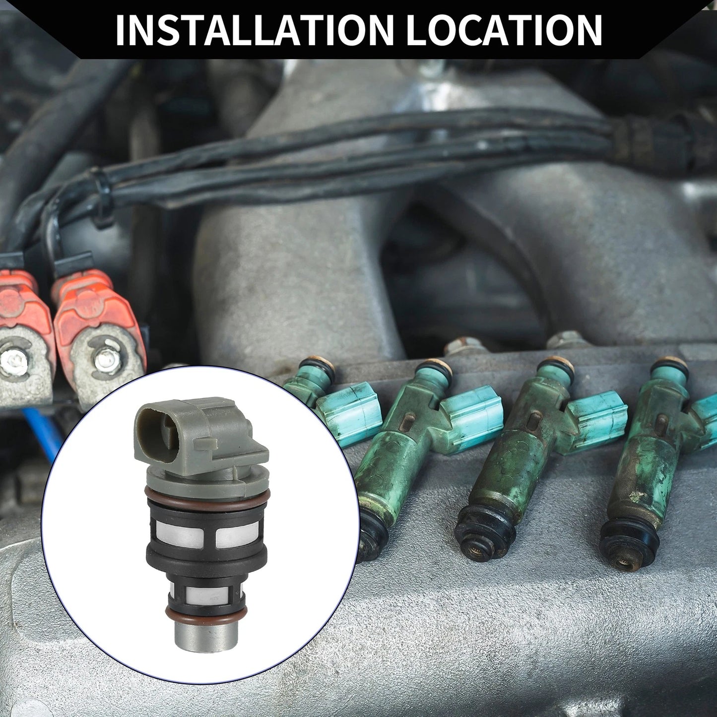 Fuel Injector No.17113197 for Chevrolet Beretta (1994–1996) 2.2L Gray