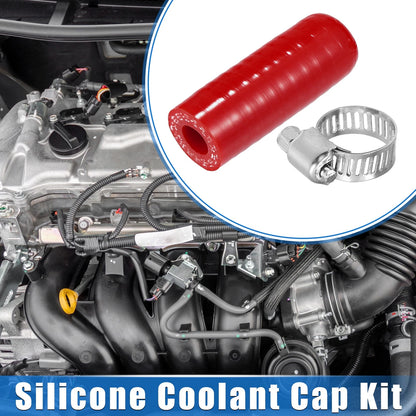 Reinforced Silicone Coolant Cap Kit for Turbo Bypass Valve (0.31" ID)