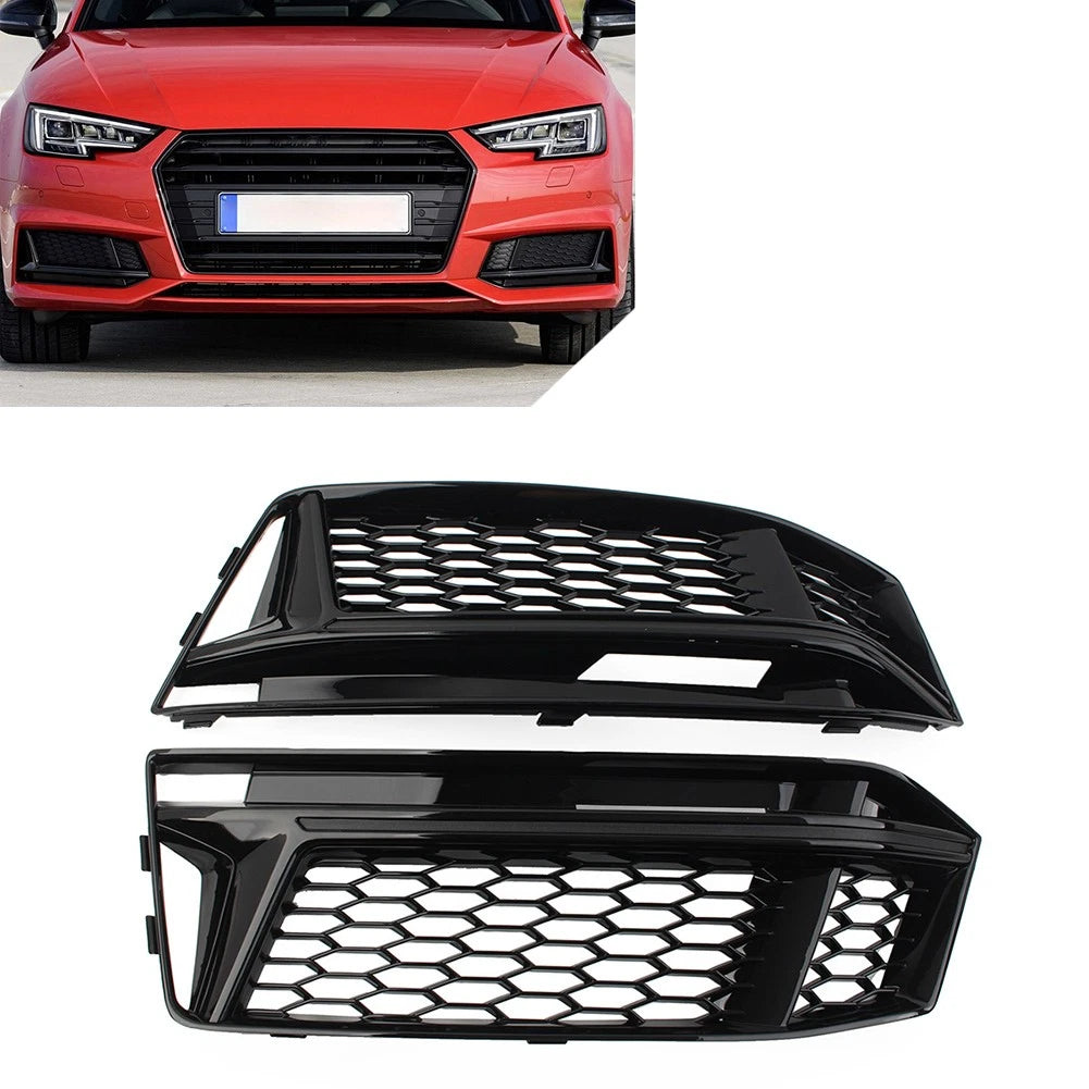 Front Bumper Honeycomb Fog Light Grille Cover for Audi TT MK2 (2011–2014)