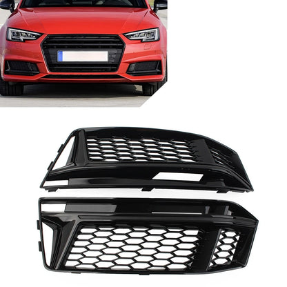 Front Bumper Honeycomb Fog Light Grille Cover for Audi TT MK2 (2011–2014)