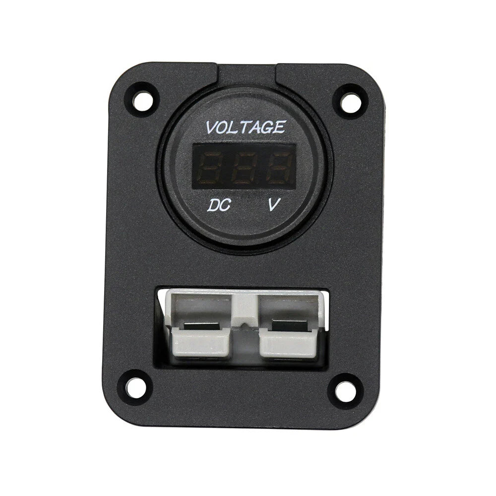 50 Amp Plug Socket w/ Voltmeter for Anderson Caravan Boat Camper