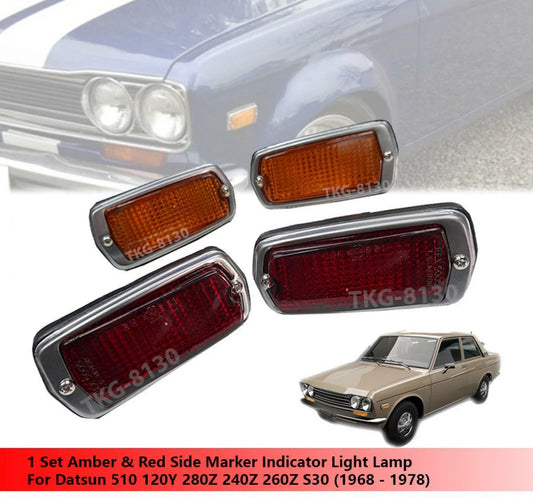 1 Set Side Marker Lights for Datsun 510 120Y 240Z 260Z 280Z (1968-1978)