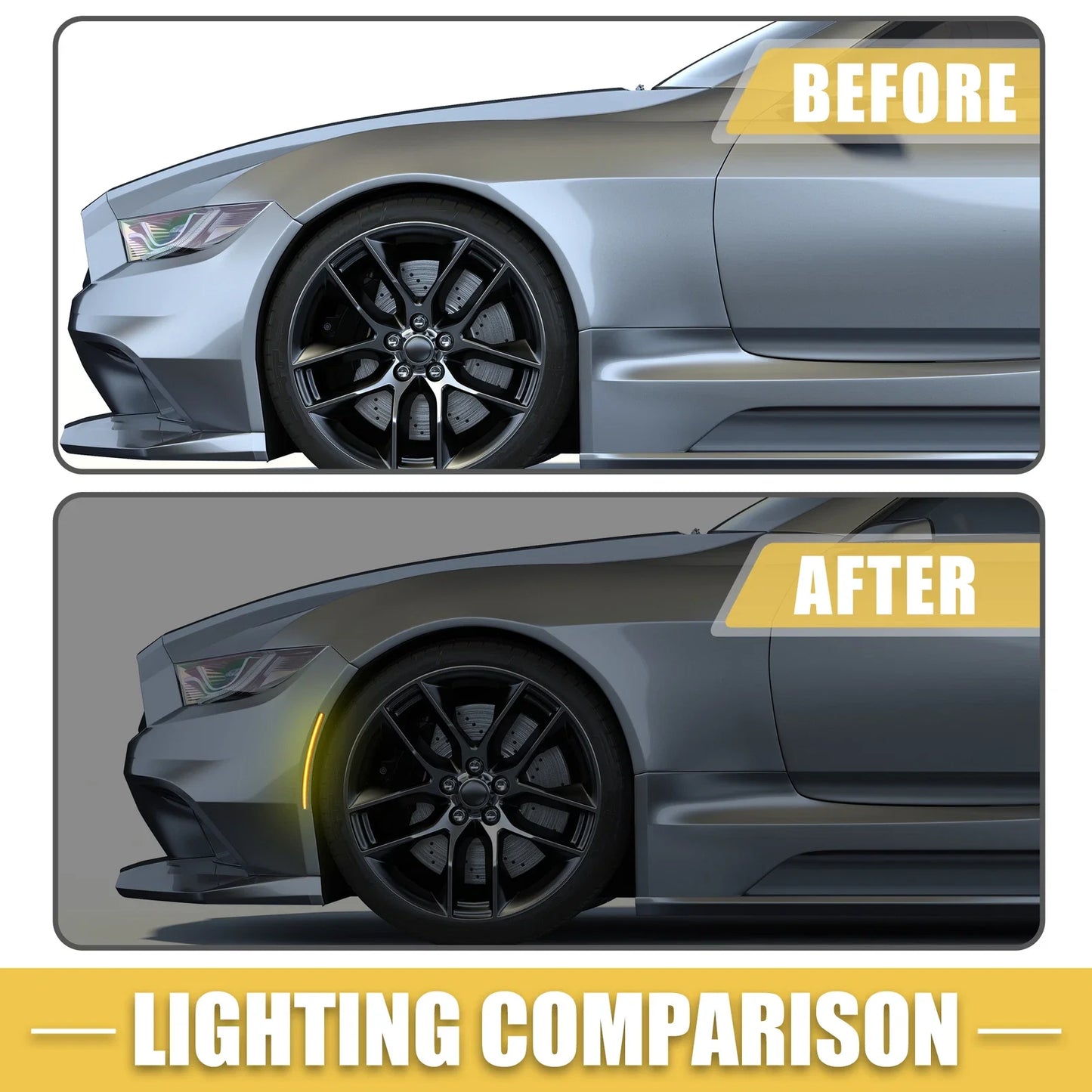 LED Side Marker Lights 2 x Amber Red for Chevrolet