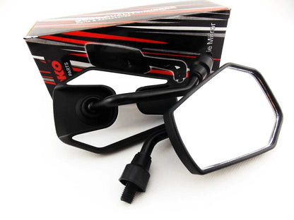 Black White Hex Soko Mirrors for Honda GLX1500 Valkyrie (1997-2000)