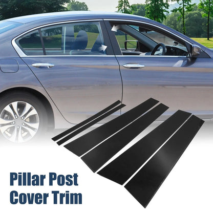 6 x Door Window Pillar Post Protector Covers for Honda Accord (2014-2018)