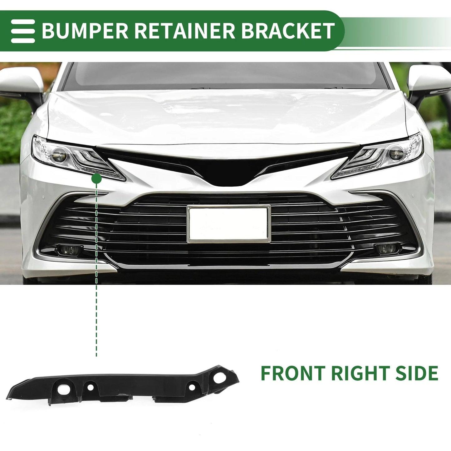 Right Front Bumper Retainer Bracket No. 2138850621 for Mercedes Benz E350 E450 (2006–2021)