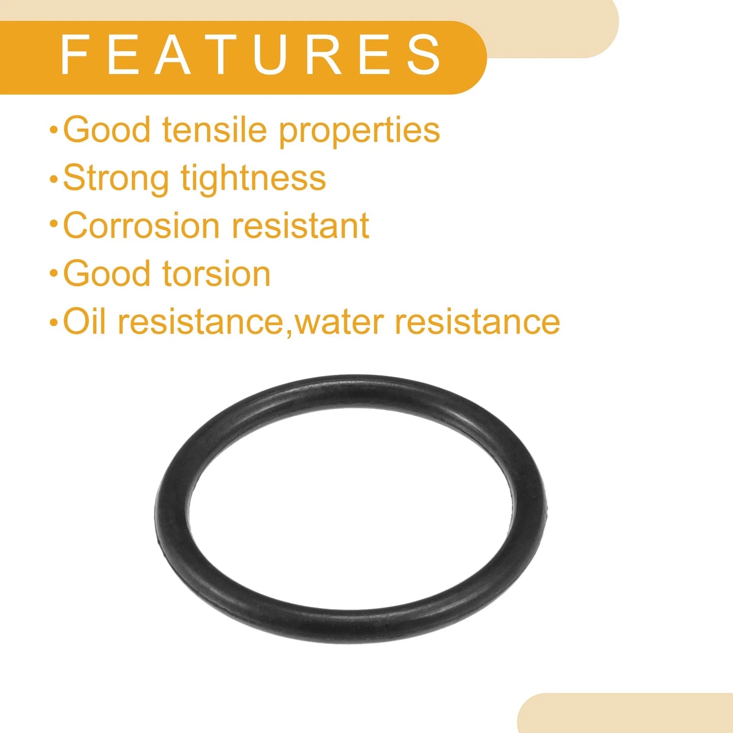 50pcs NBR Rubber O Ring Seal Gasket for Cars Trucks (14mm ID x 1.5mm CS)