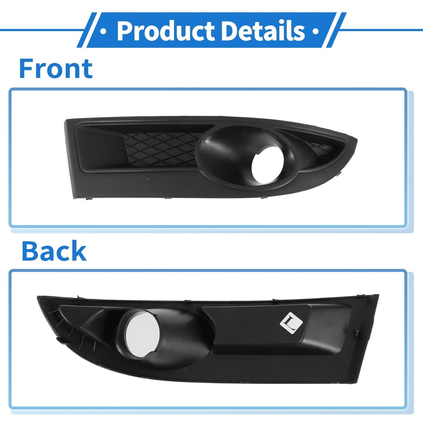 Front Left Fog Light Grill for Chevrolet Epica (2007-2009) - Black