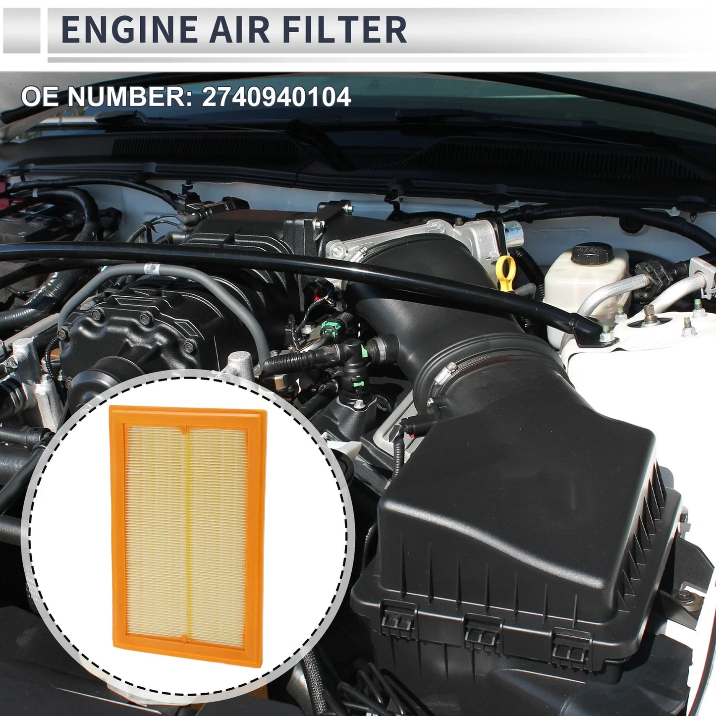 Engine Air Filter for Mercedes-Benz C300 L4 2.0L (2015-2018) 1 x Pcs