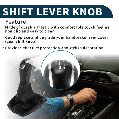 5 Speed Gear Shift Knob with Cover for Skoda Fabia I (1999–2008)