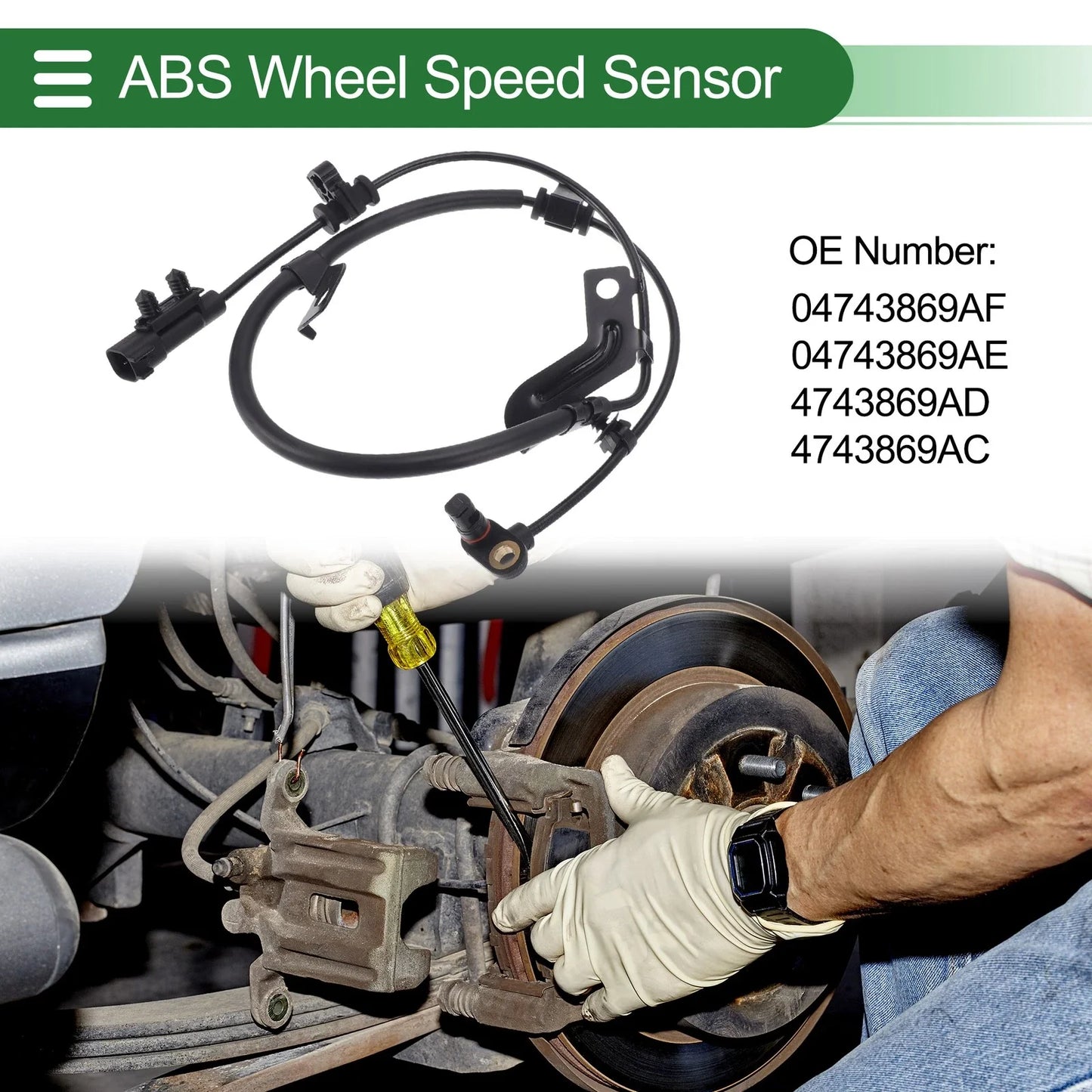 ABS Wheel Speed Sensor for Dodge Journey (2011-2020) - 1 x Left Rear Sensor