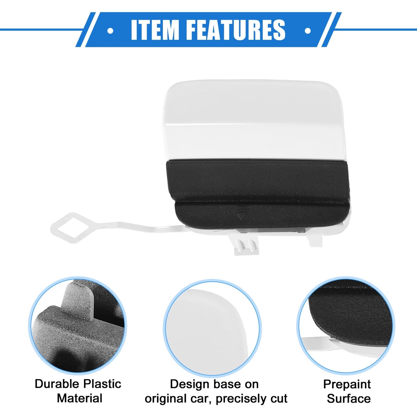 Tow Hook Cap for Mercedes-Benz C300 Sport (2019–2021) White