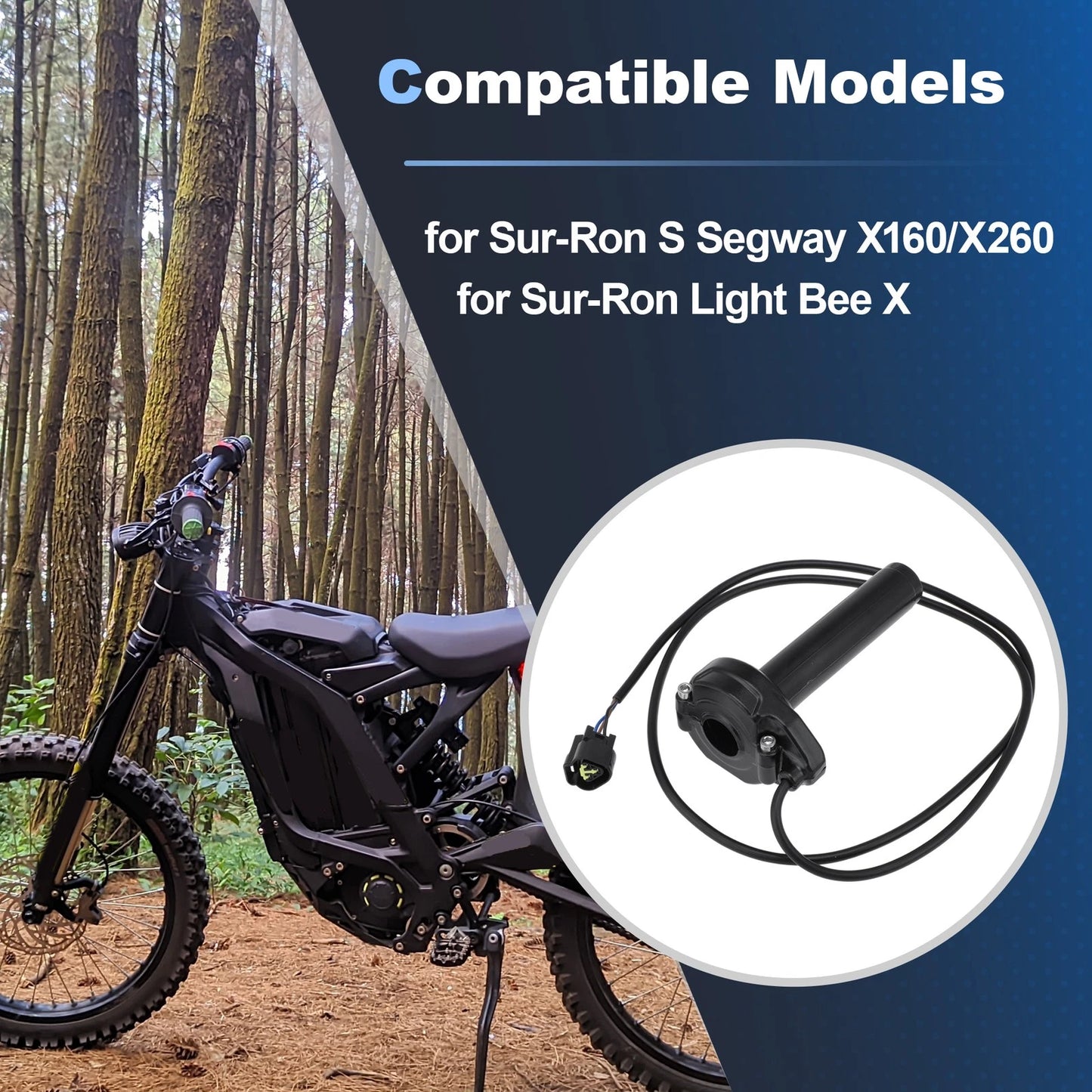 Throttle Grips Handle Cable Kit for Surron Light Bee X, Segway X160 X260