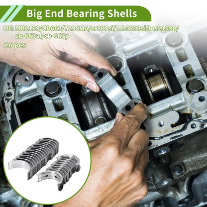 26 x Crankshaft Main Rod Bearings for Chevrolet Gen III IV LS 4.8-6.2