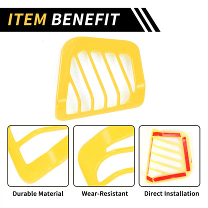 Dashboard Side Air Vent AC Outlet Cover for Jeep Wrangler JL JLU (2018–2024) Yellow