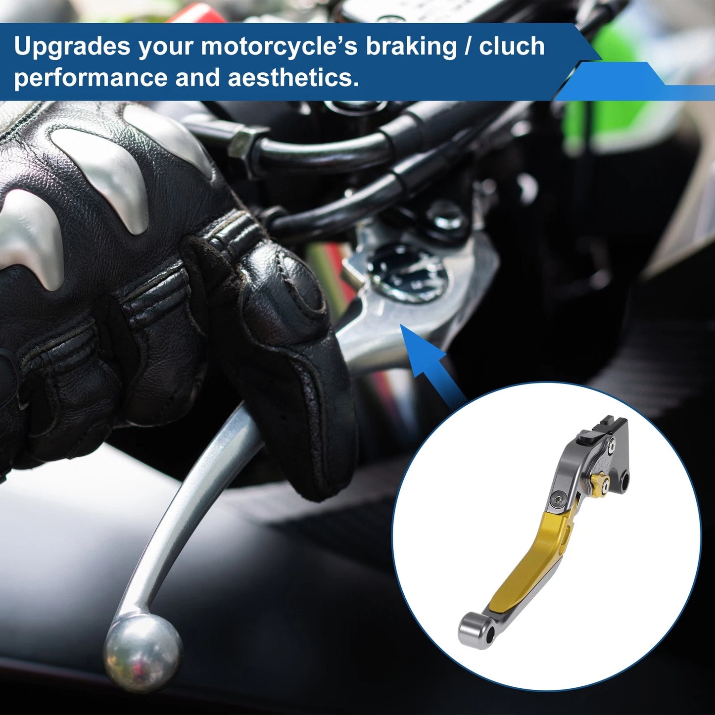 Adjustable Brake Clutch Levers for Honda CBR600RR (2003–2016) - Titanium Gold Tone