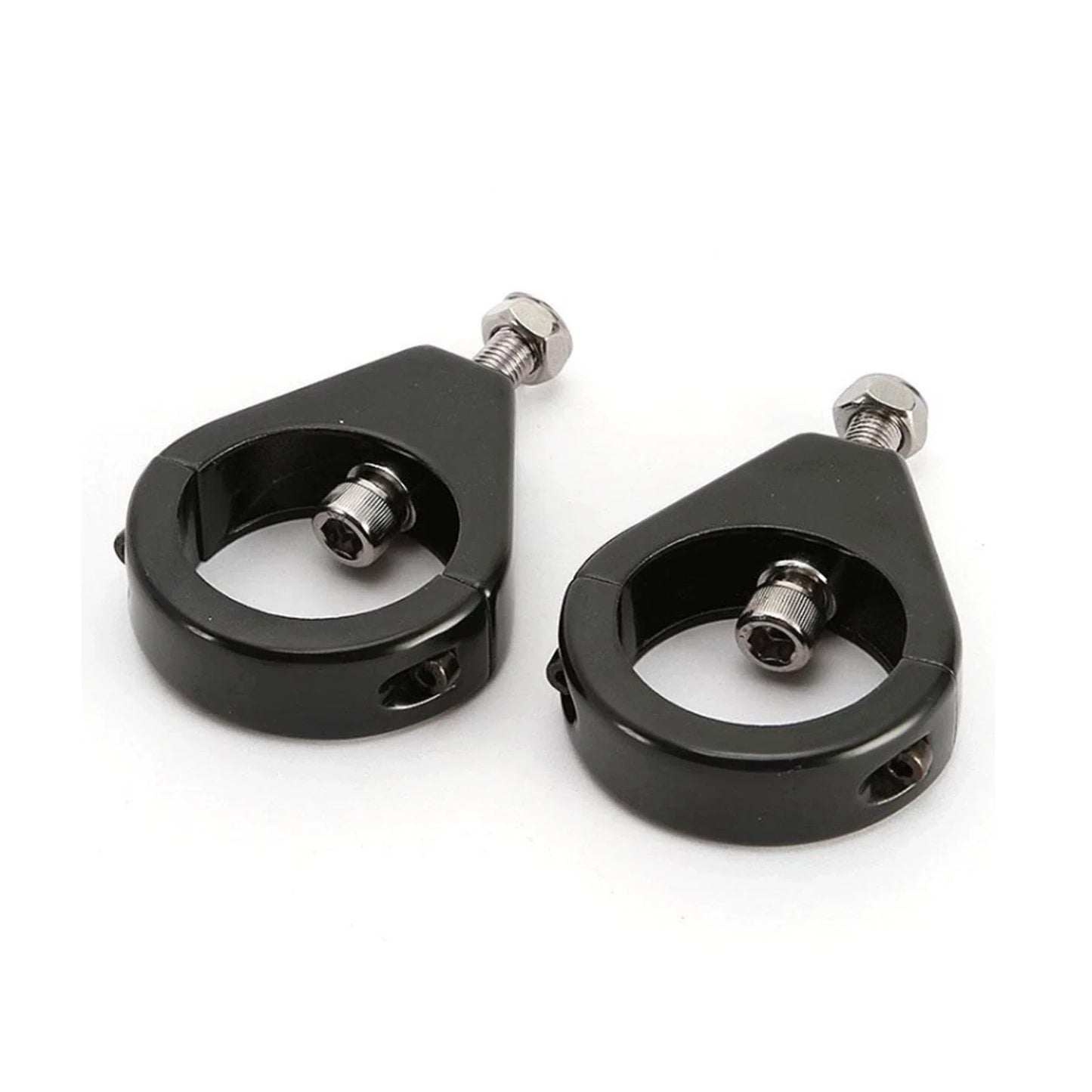 39mm Black Fork Mount Turn Signal Relocation Brackets for Harley Davidson
