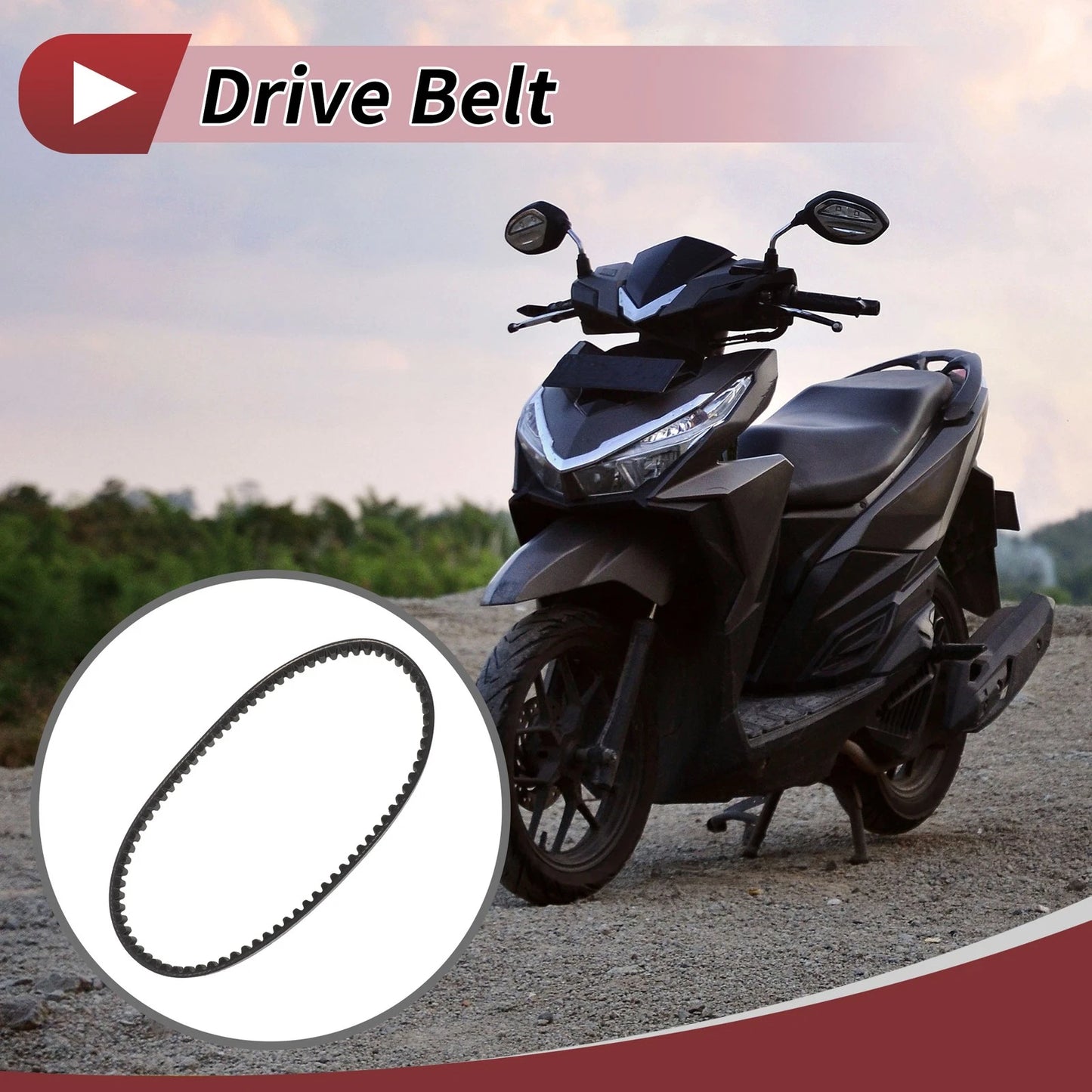 Drive Belt V-Belt for 50cc 2-Stroke Scooters & ATVs (1PE40QMB)