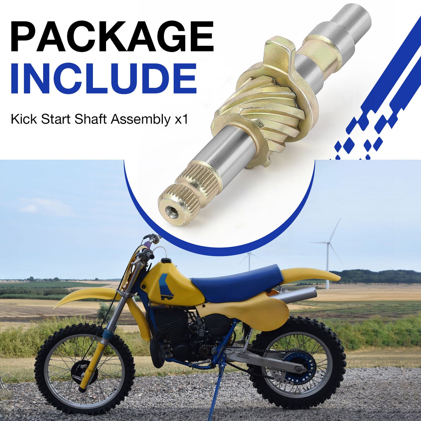 Kick Start Shaft for Suzuki DS80 JR80 (1978–2004)
