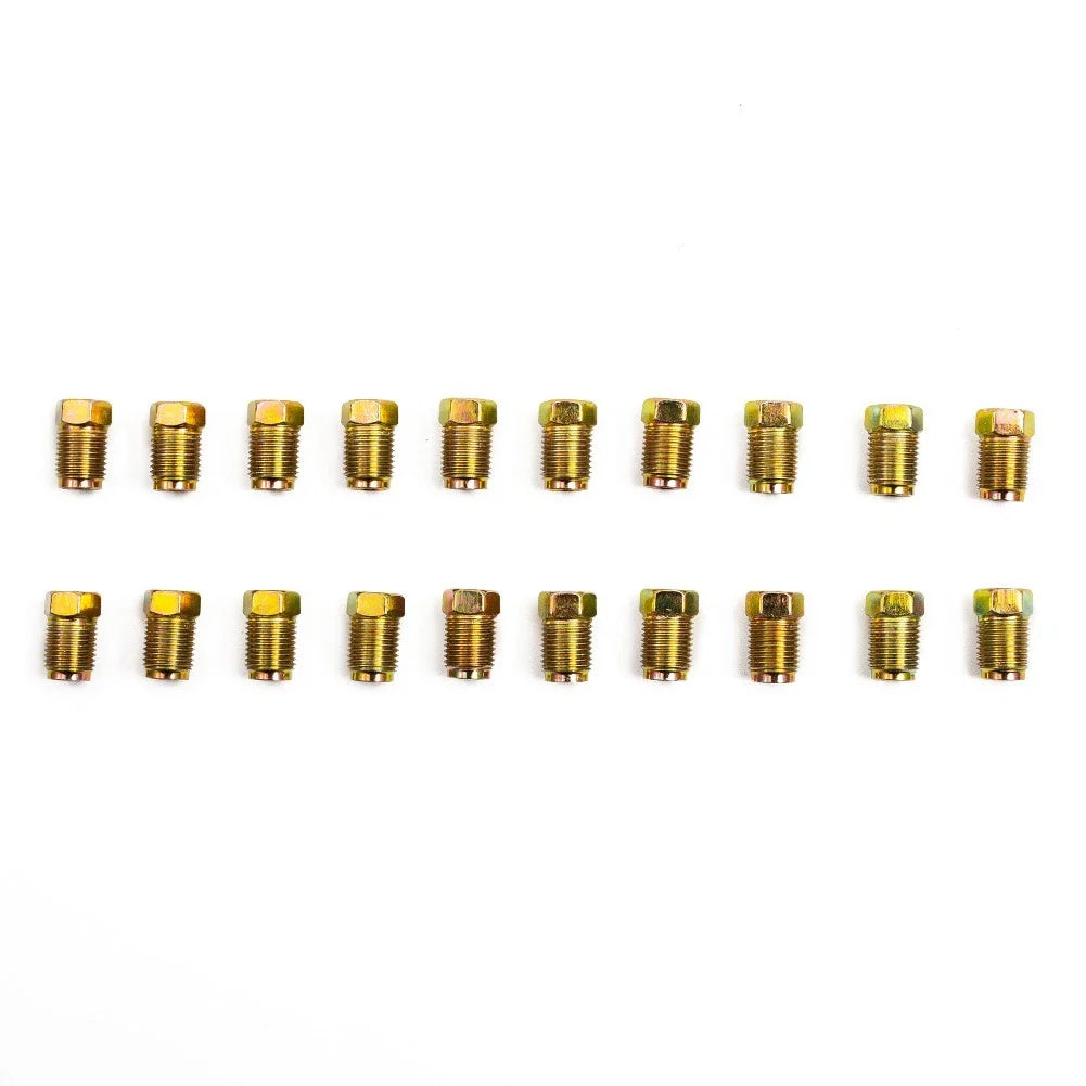 Metric Brake Line Fittings Nut End Union Male Zinc 20x for 3/16" Tube for Vehicle