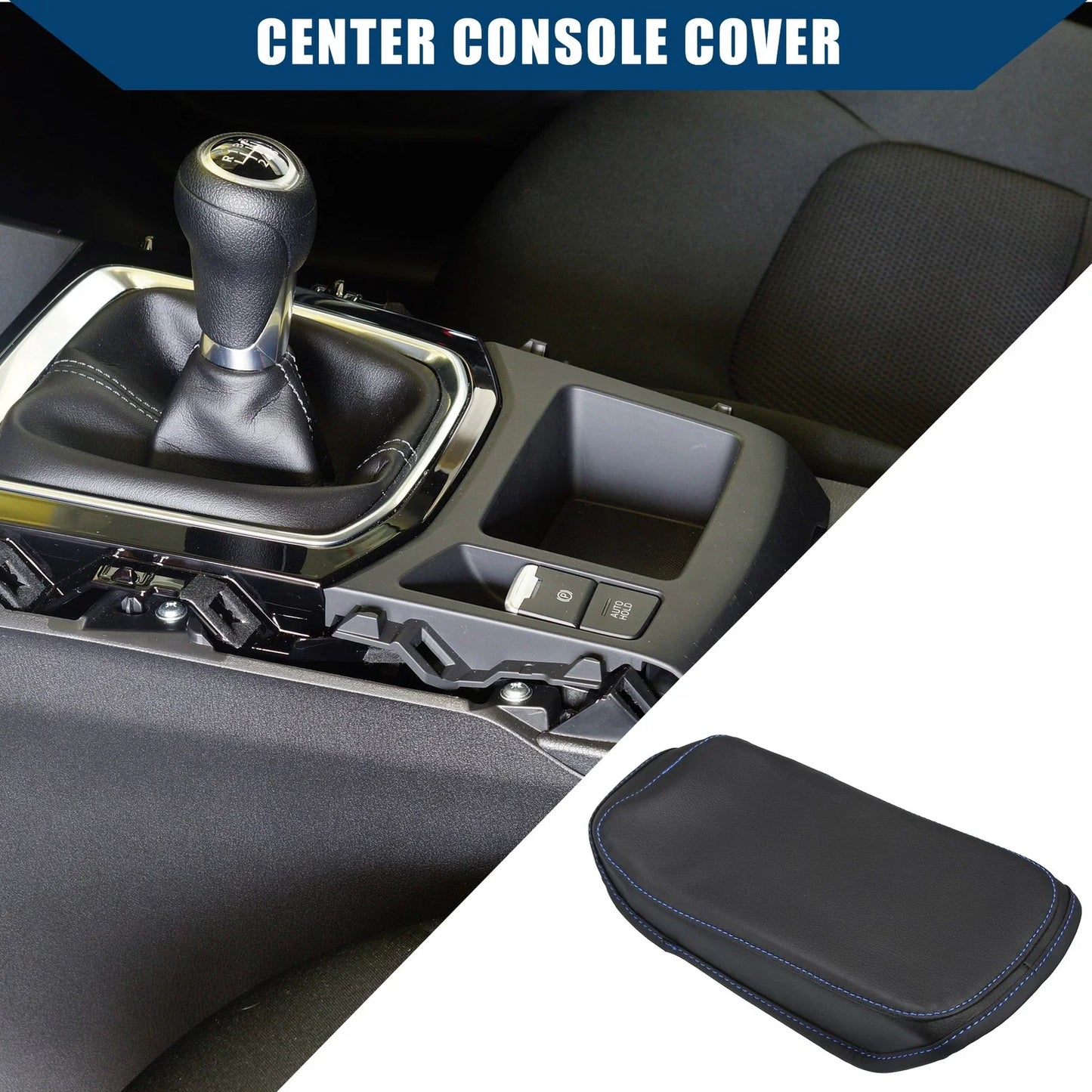 Durable Faux Leather Center Console Armrest Cover for Hyundai Kona (2018-2023)