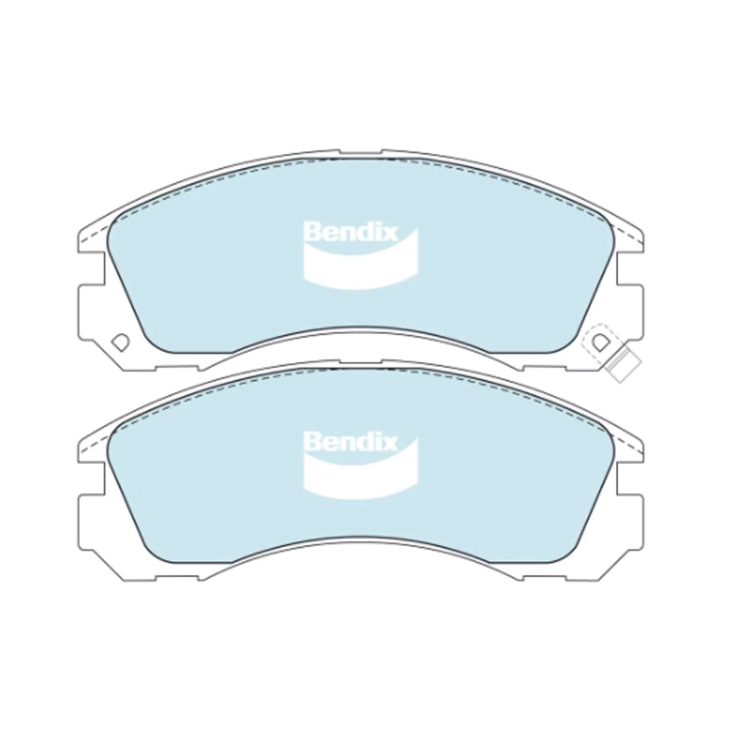Set of 4 Bendix HD Front Brake Pads for Mitsubishi Nimbus (1998–2003)