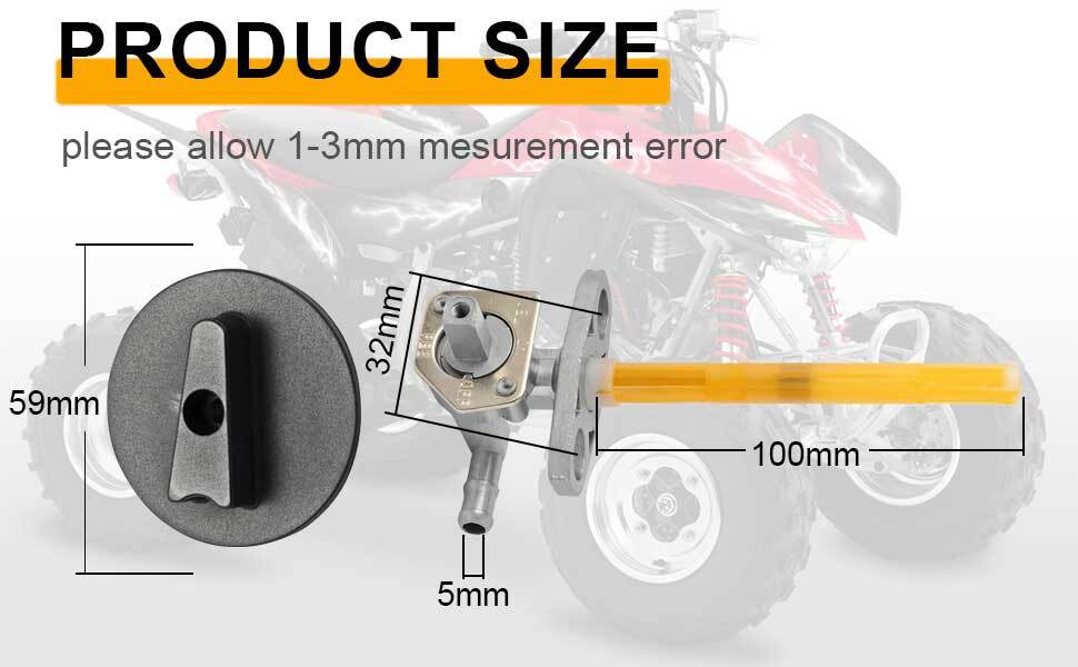 Fuel Petcock Lever Valve Screw Washer for Honda Sportrax 400 (1999–2008)