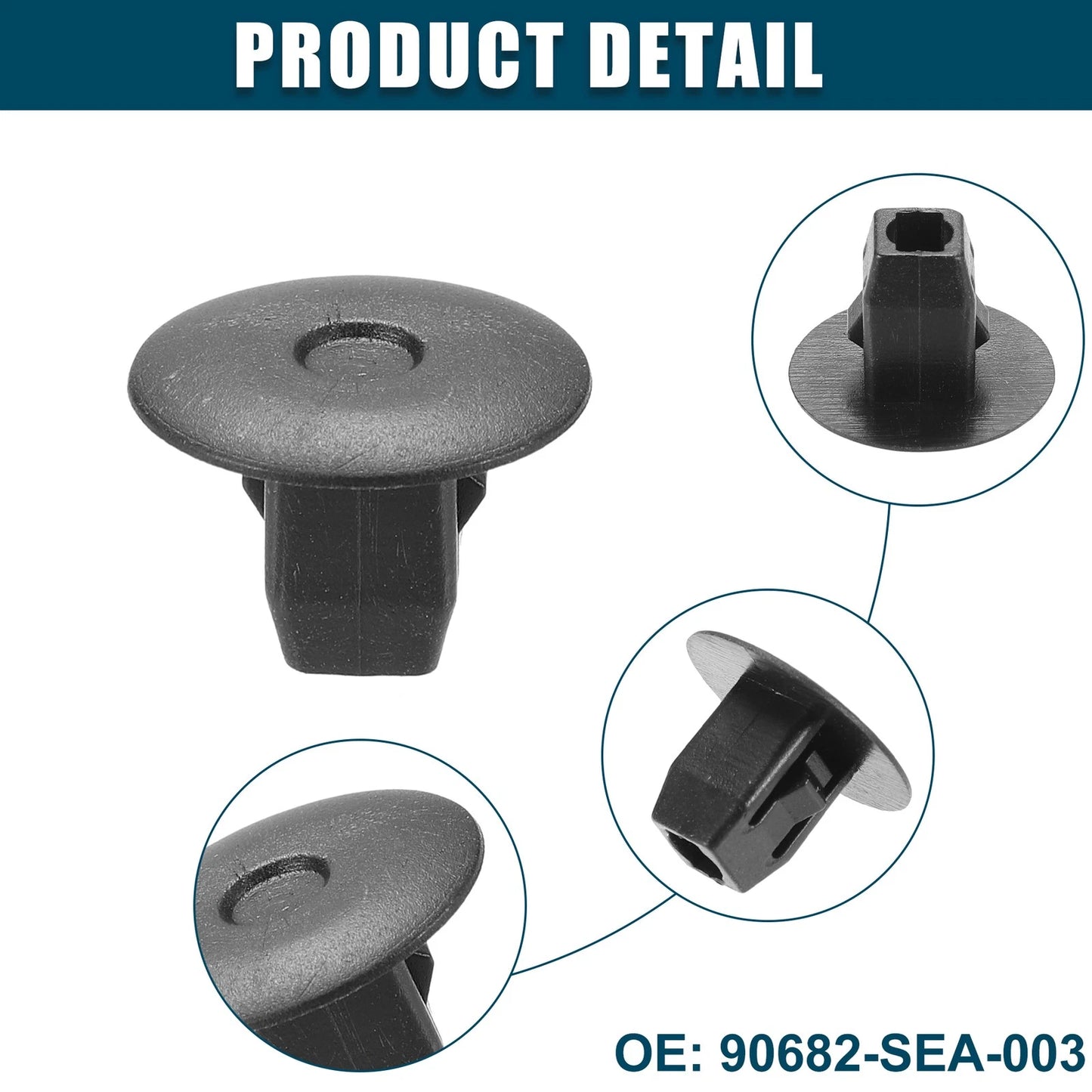 Set of 40 Fender Liner Clips for Honda Accord (No. 90682-SEA-003)