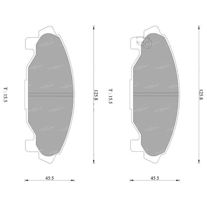 Front Disc Brake Pad Set for Daihatsu Charade (1993–2000)