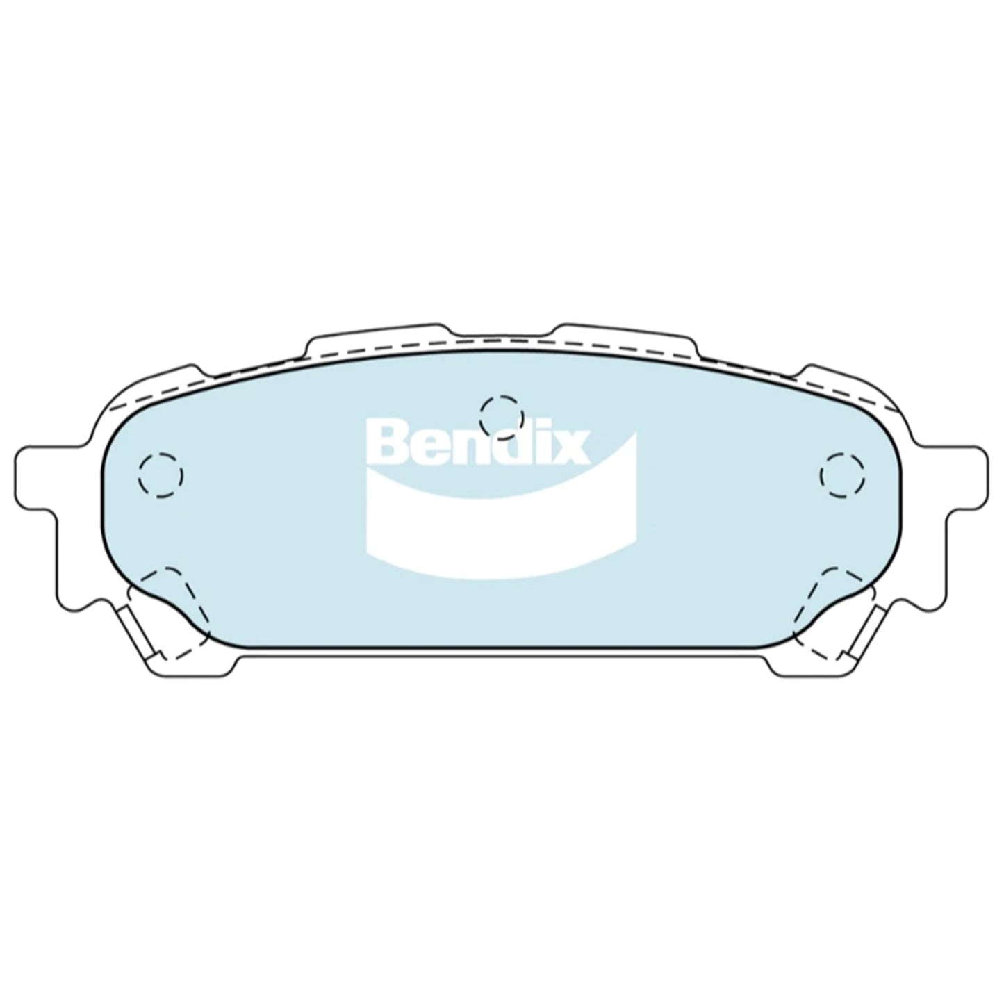 Set of 4 Bendix Rear Disc Brake Pads for Subaru Forester (2003–2008)