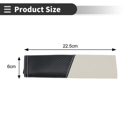 Set of 2 Beige Seat Belt Cover Pads for Universal Fit (22.5cm)