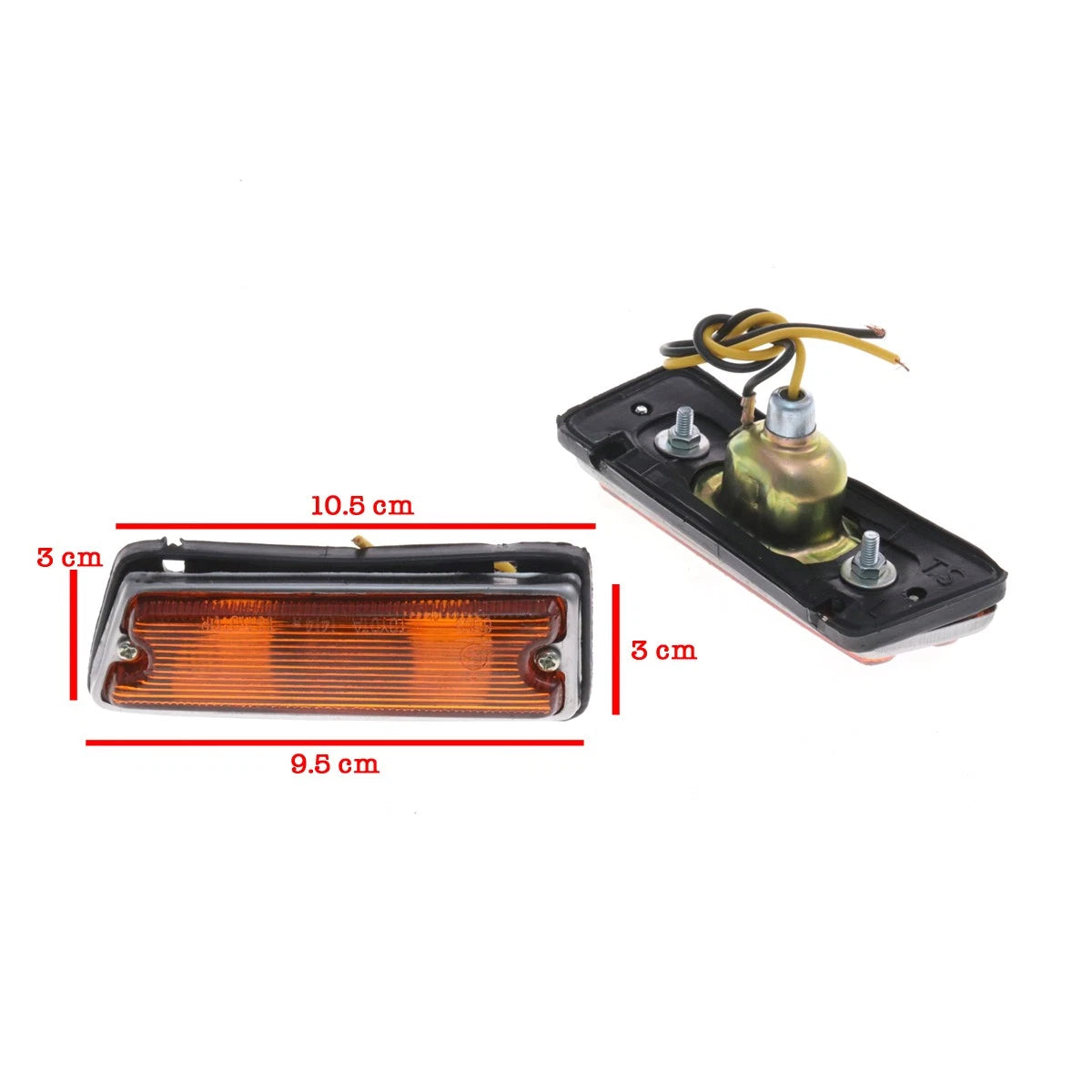 2X Amber Front Side Marker Lights for Toyota Corolla KE20 KE25 TE27 (1970–1978)