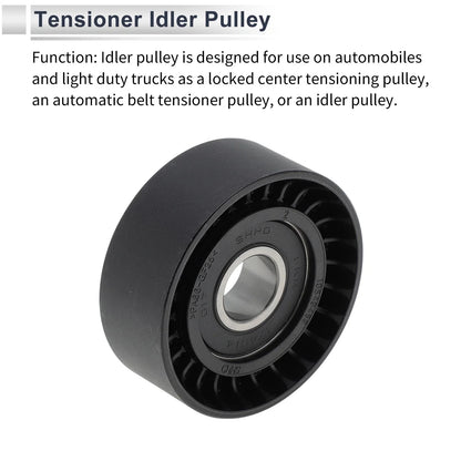 Drive Belt Idler Pulley for Porsche Cayenne (2011-2018) Black 1 x Piece