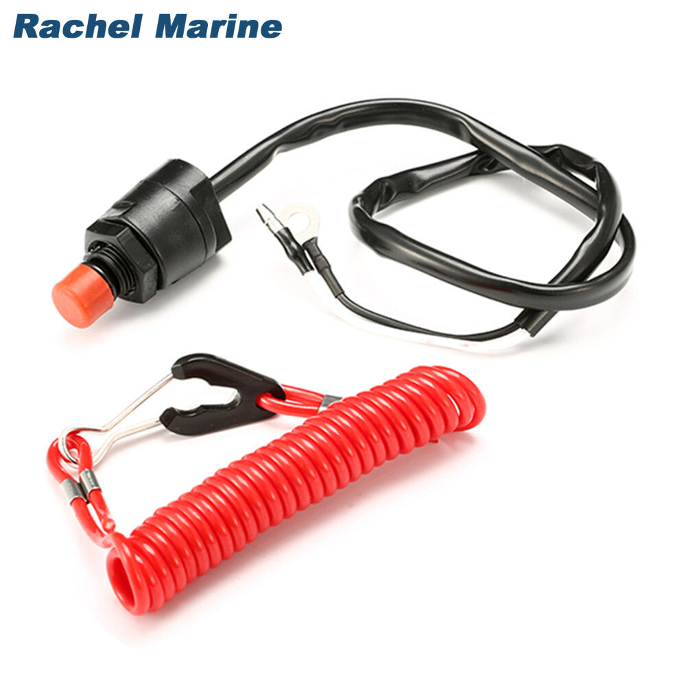 Stop Switch & Safety Lanyard for Yamaha Tohatsu Honda Outboard
