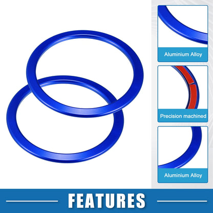 Set of 4 AC Air Vent Outlet Cover Ring Trim for Toyota Tundra (2014–2021) Blue
