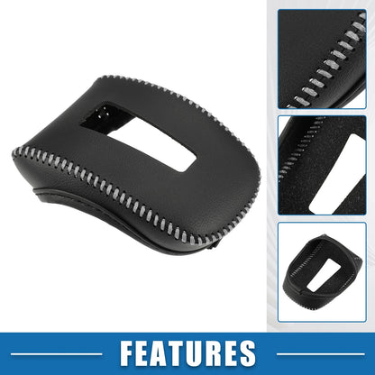 Gear Shifting Knob Cover for Mitsubishi Outlander (2014–2023) Faux Leather Black Gray