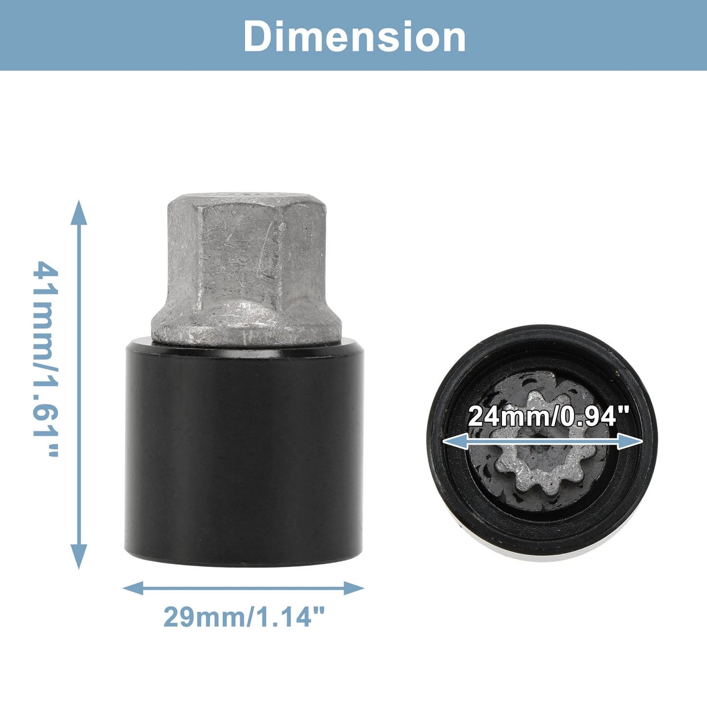 Wheel Lock Lug Nut for Mercedes-Benz (Locking Nut Key Socket Removal Tool)
