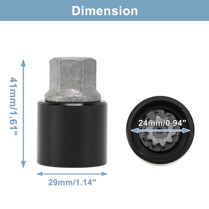 Wheel Lock Lug Nut for Mercedes-Benz (Locking Nut Key Socket Removal Tool)