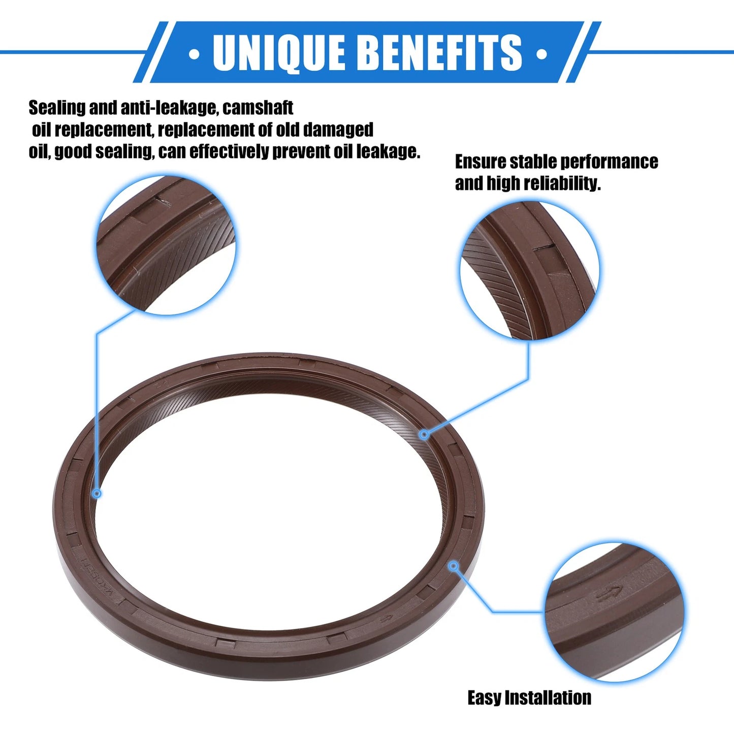 2X Engine Crankshaft Oil Seal for Toyota Sienna (1998–2015) Rubber